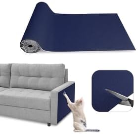 Eunice Cat Scratching Mat, Self-Adhesive Cat Scratch Carpet, Trimmable Replacement Carpet Pad for Tree Wall Cat Scratching Post DIY Couch Protector (Dark Blue, 78.7"x15.8")
