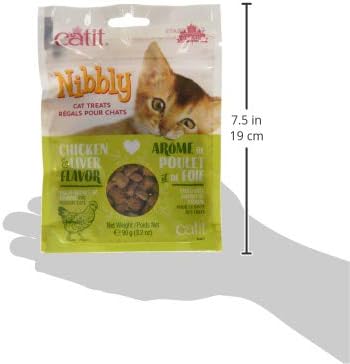 Catit Nibbly Cat Treats, Healthy Baked Treats, Chicken & Liver, 3.2 oz