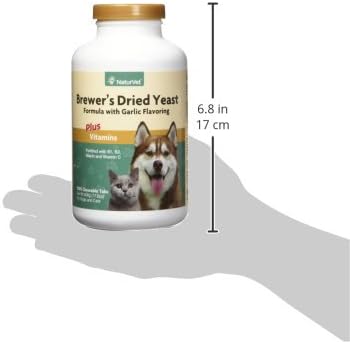 NaturVet Brewers Dried Yeast Formula with Vitamins for Dogs and Cats, Chewable Tablets, Made in The USA with Globally Source Ingredients 1000 Count,