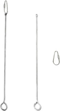 2pcs Hanging Bird Treat Skewer Parrot Fruit Feeder, 10.2 Inch Stainless Steel Bird Fruit Fork Food Holder Foraging Toy for Parrot Parakeet Conure, LXLVOUEG