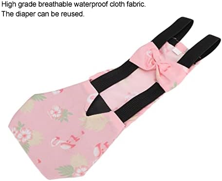 Chicken Diapers for Hens, Bantam Hens Diapers for Pet Ducks Pet Duck Supplies Goose Clothes Reusable Washable Pet Diapers with Bow Tie Nylon Buckle for Poultry (L)