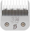 Detachable A Series 3 3/4 Skip Tooth Blades for Dog Grooming Cut Length 1/2" - 13mm -Skip Tooth Japanese Carbonized Steel Skip Tooth Clipper Blades Compatible A5 Series(3 3/4SK)