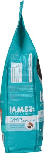 IAMS Proactive Health Indoor Weight Control & Hairball Care Adult Dry Cat Food, Chicken & Turkey Recipe, 7 lb. Bag