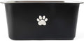 1.2 Gallons 20 Cup Non Slip Stainless Steel Large Dog Water Bowls, Outdoor Metal Dog Bowls Large Breed, High Capacity Water Bowl for Big Giant Huge Dogs, Black