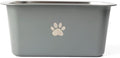 2.5 Gallons 40 Cup Non Slip Stainless Steel Large Dog Water Bowls, Outdoor Metal Dog Bowls Extra Large Breed, High Capacity Water Bowl for Big Giant Huge Dogs, Grey