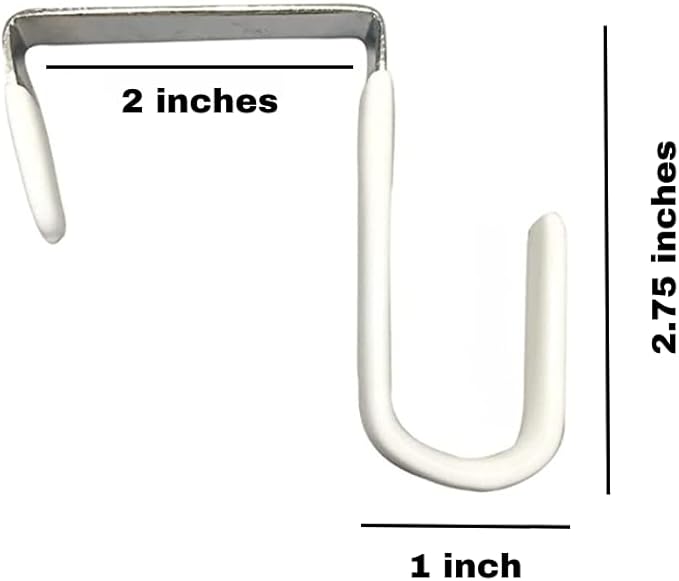 Evelots Over The Door Hooks - 2 Pack - Hangers for Clothes, Towel, Coats, Hats, Handbags - Made of Rubber Coated Steel - Closet, Bathroom, Office