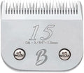 Detachable A Series 15 Blade Dog Grooming Cut Length 3/64" - 1.0mm Japanese Carbonized Steel Blades 15 Clipper Blades and Dog Clipper Blades 15 Compatible A5 Series Clipper for Dogs(15)