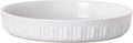 Fun Elements Shallow Dog Bowls, 10.5" Ceramic Large Food Plate for Small, Medium and Large Breeds, Non-Slip, Flat and Wide, Dishwasher Safe, Suitable for Dogs and Cats (White)