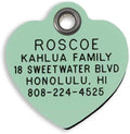 LuckyPet Plastic Pet ID Tags - Dog Personalized IDs - Durable Engraved Name Noiseless Tag - Suitable for Dogs and Cats - Outlasts Most Aluminum Tags - Medium, Mint Heart