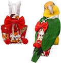 Bird Flight Suits Diapers, Parrot Flight Suits Diapers for Monk Parakeets, Cockatiels Flight Suits, Parrot Clothes, Bird Training Nappy Suit Liners Clothes (Small,Red-C)