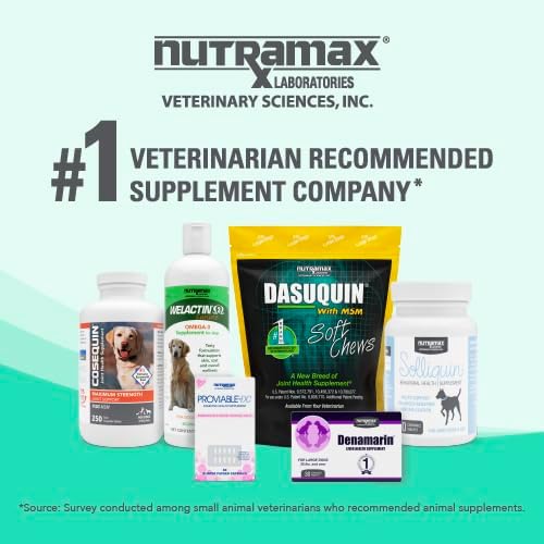 Nutramax Denamarin for Dogs, Liver Health Supplement with S-adenosylmethionine (SAMe) plus Silybin, Liver Support for Dogs, Chewable Tablets, 30 Count