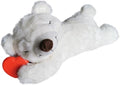 HonourHope Dog Heartbeat Toy for Anxiety Relief, Soft Plush Toy Pet Calming Puppy Behavioral Training Aid Pet Companion Pillow for Puppy Dog Cat Kitty - Bear White