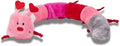 ZippyPaws Deluxe Caterpillar- Dog Toys to Keep Them Busy, for Medium & Large Dogs, Squeaky Pet Toy for Boredom, Stuffed Chew Toy, 6 Blaster Squeakers & 1 Round Squeaker- Valentine's Caterpillar, 30"