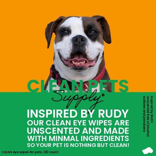 Eye Wipes for Pets Unscented, Gentle Eye Cleaning Wipes for Dogs and Cats