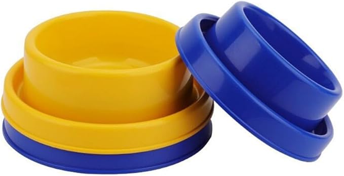Ants Away Dog Bowl Cat Puppy Food Bowls Round No Spill Eating Feeder for Small Animals Brown M