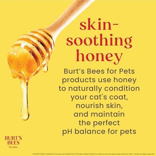 Burt's Bees for Pets Anti-Hairball Wipes for Cats, Sunflower Oil and Wheat Germ Oil, 98% Natural Origin, Cruelty-Free Cat Hairball Remedy Wipes, pH Balanced, Made in the USA, 50 Count - 6 Pack