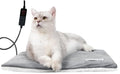 Rest-Eazzzy Cat Heating Pad & Bed - Heated Cat Bed with Removable Cover & 5-Level Timer & Temperature Control (Pure-Grey)