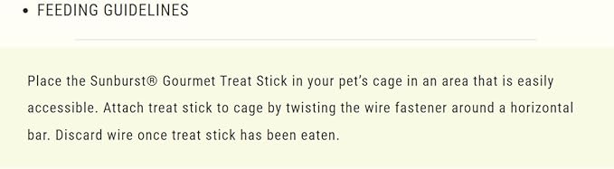 Higgins Sunburst Gourmet Avian Treat Sticks for Conures/Cockatiels. Mango & Rose HIPS 2pk. 4.9oz