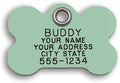 LuckyPet Plastic Pet ID Tags - Dog Personalized IDs - Durable Engraved Name Noiseless Tag - Suitable for Dogs and Cats - Outlasts Most Aluminum Tags - Small, Mint Bone