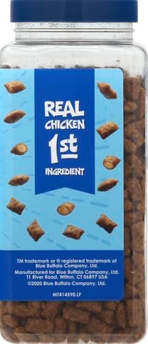 Blue Buffalo Bursts Crunchy & Creamy Cat Treats, Great for Training, Paw-Lickin' Chicken, 12-oz. Tub (Pack of 4)