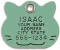 LuckyPet Plastic Pet ID Tags - Dog Personalized IDs - Durable Engraved Name Noiseless Tag - Suitable for Dogs and Cats - Outlasts Most Aluminum Tags - Small, Mint Cat