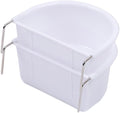 2Pcs Bird Feeding Dish Sturdy Hanging Feeding Bowl Easy to Install Bird Food Tray Bird Cage Accessories for Conures Lovebirds, 10.9cmx9.8cmx5.4cm, Optional