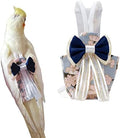 Bird Flight Suits Diapers, Parrot Flight Suits Diapers for Monk Parakeets, Cockatiels Flight Suits, Parrot Clothes, Bird Training Nappy Suit Liners Clothes (Medium,Navy)