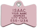 LuckyPet Plastic Pet ID Tags - Dog Personalized IDs - Durable Engraved Name Noiseless Tag - Suitable for Dogs and Cats - Outlasts Most Aluminum Tags - Small, Pink Bowtie