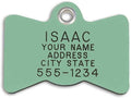 LuckyPet Plastic Pet ID Tags - Dog Personalized IDs - Durable Engraved Name Noiseless Tag - Suitable for Dogs and Cats - Outlasts Most Aluminum Tags - Large, Mint Bowtie