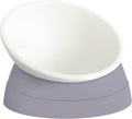 Ravitat Elevated Cat Food Bowl - Adjustable, Anti-Slip & Anti-Noise, Protects Pet's Spine, Thickened Plastic, 17 Oz