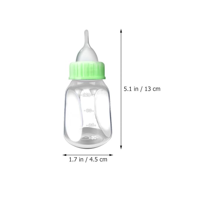 Mipcase Puppy Bottles for Nursing Set 2-Pack 4Oz Lightweight Pet Feeding Bottles Kit with Precise Scale for Hand-Feeding Puppies Kittens and Newborn Small Animals