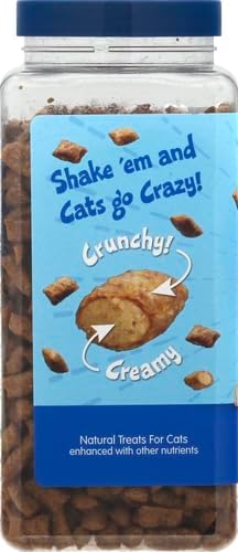Blue Buffalo Bursts Crunchy & Creamy Cat Treats, Great for Training, Paw-Lickin' Chicken, 12-oz. Tub (Pack of 4)