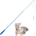 Retractable Cat Wand - Interactive 3-Section Teaser Toy, Fishing Pole Exerciser for Cats and Kittens (Replacement Not Included)