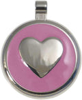 LuckyPet Heart Jewelry Pet ID Tag for Cats and Dogs, Personalized Engraving on The Back Side, Small Pink Heart