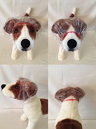 Disposable Pet Shower Caps, Shower, Raining, Swimming, Dogs, 1 Pack each(Large & Small)