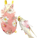 Bird Flight Suits Diapers, Parrot Flight Suits Diapers for Quaker Parakeets Cockatiels Conures Macaw African Grey, Bird Diaper, Parrot Clothes (Pink A,2XL)