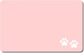 Rnivvi Dog Food Mat, 12" x 19" Footprint Absorbent Dog Cat Bowl Mat for Food and Water, Cute Anti-Slip Rubber Pet Feeding Rug Protect Floors, Puppy Placemat for Feeding & Watering Supplies, Pink