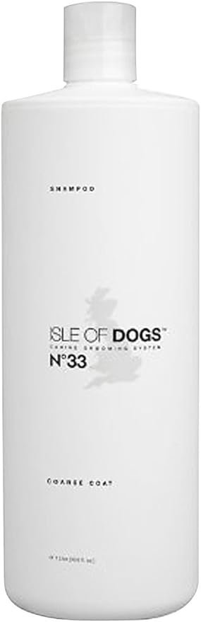 Isle of Dogs Coature No. 33 Coarse Coat Dog Shampoo for wire or crisp coats, 1 liter/33.6 Fl Oz (Pack of 1)