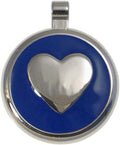 LuckyPet Heart Jewelry Pet ID Tag for Cats and Dogs, Personalized Engraving on The Back Side, Small Blue Heart