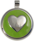 LuckyPet Heart Jewelry Pet ID Tag for Cats and Dogs, Personalized Engraving on The Back Side, Large Lime Heart