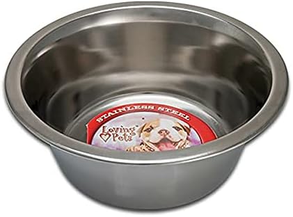 Loving Pets Standard Stainless Dish, Dog Bowl, 1/2 Pint
