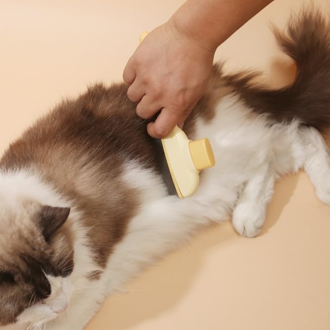 Flea Comb for Cats & Dogs - Dual-Sided Pet Hair Removal Comb with Long/Short Stainless Steel Teeth - Effective Deshedding Brush for Shedding Control & Grooming