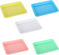 5 Pcs 9.8 x 7.4 x 1 inch Plastic Kitten Litter Boxes Small Bunny Litter Box Open Kitten Litter Box Pet Kitty Litter Pan Portable Small Cat Waste Tray for Indoor Cats