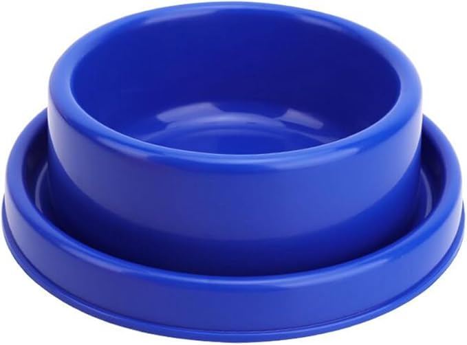 Ants Away Dog Bowl Cat Puppy Food Bowls Round No Spill Eating Feeder for Small Animals Blue M