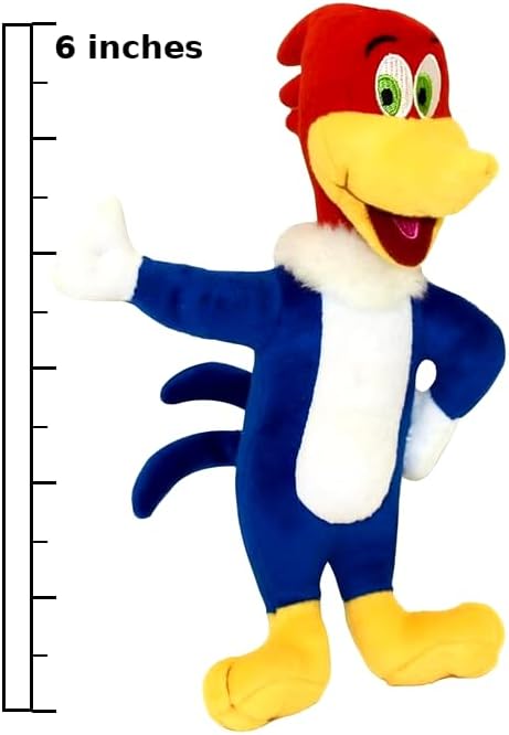 Multipet Woody Woodpecker X-Small 6" Bird Dog Toy | Funny Bird Dog Toy Contains No Electronic Parts or Circuitry | Woodpecker Dog Squeaker | Small/Medium Breed | 6" | Officially Licensed