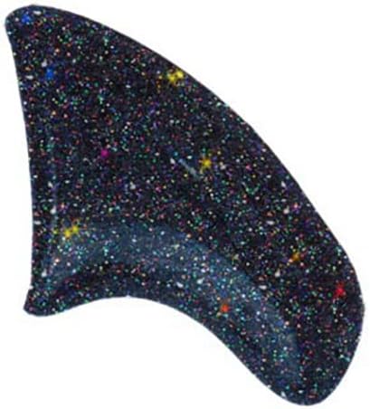 100-Pack Soft Nail Caps for Cat Claws Black Holographic Glitter (Medium)