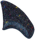 100-Pack Soft Nail Caps for Cat Claws Black Holographic Glitter (Large)