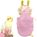 Bird Flight Suits Diapers, Parrot Flight Suits Diapers for Quaker Parakeets Cockatiels Conures Macaw African Grey, Bird Diaper, Parrot Clothes (Pink B,2M)