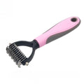Dog Grooming Deshedding Brush Pet Hair Remover, Cat Dog Undercoat Comb: Stainless Steel Shedding Blade - Coat Thinning Trimmer | Grooming Tool for Short/Long Hair Dogs/Cats Shedding Control (Blue-L)