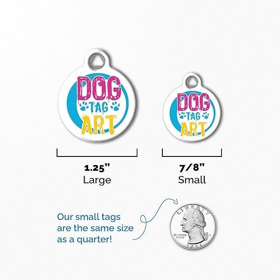 Dog Tag Art Religious Custom Pet ID Tag for Dogs and Cats, Personalized Dog Tag with Customized Identification Information (Cross Christian, Large (1.25" Diameter))